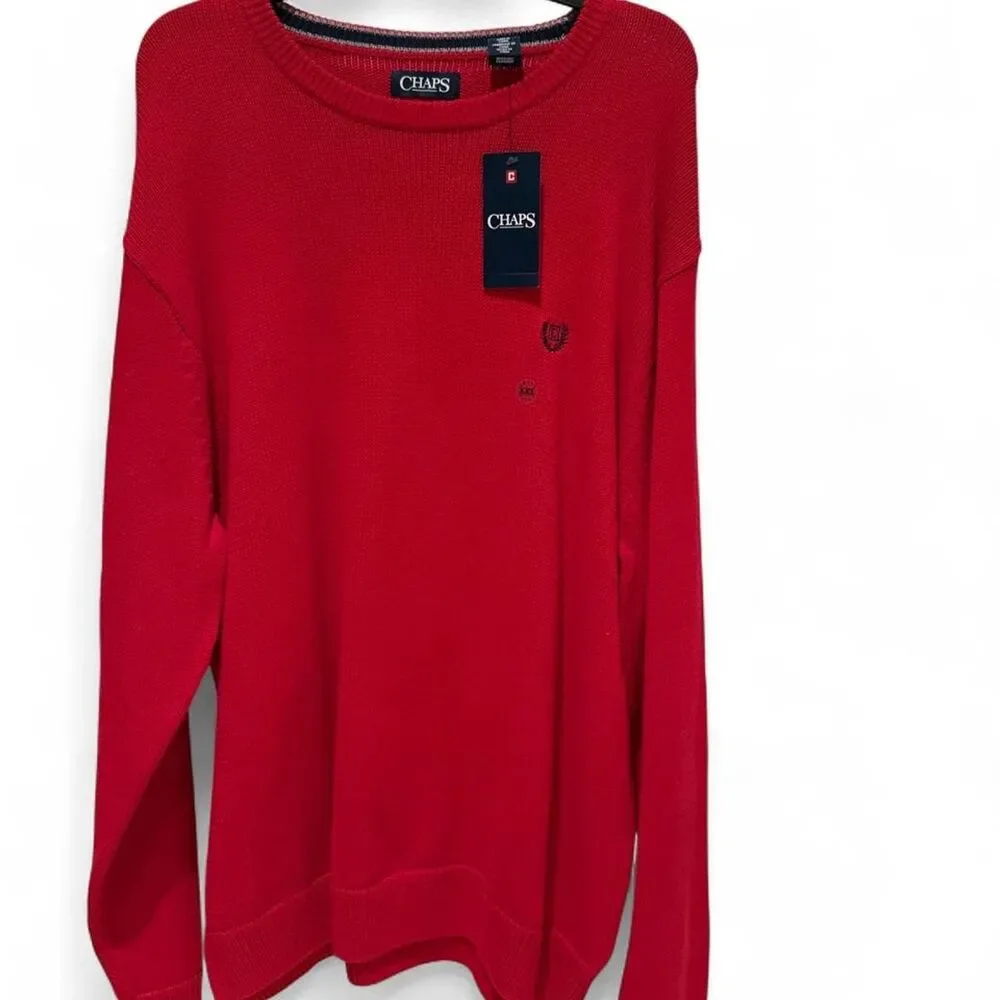Chaps Men's Red Sweater XXL
